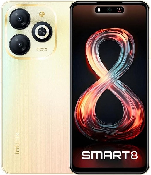 Infinix Smart 8 Dual Sim 64GB Shiny Gold (4GB RAM) - Global Version