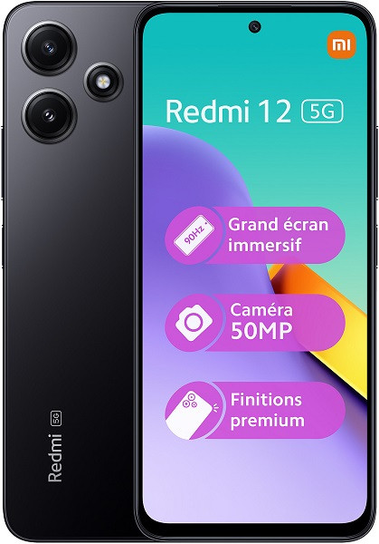 Xiaomi Redmi 12 5G Dual Sim 256GB Midnight Black (8GB RAM) - Global Version
