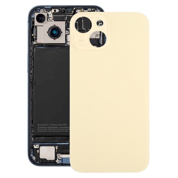Glass Battery Back Cover for iPhone 15 (Yellow)