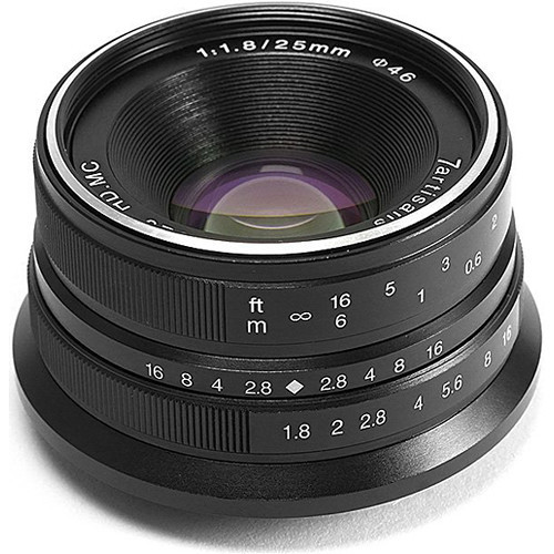 7Artisans 25mm f/1.8 Manual Focus Lens Black (Sony E Mount)