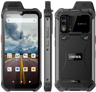 UNIWA W999 Rugged Phone Dual Sim 128GB Black (8GB RAM) - UK Plug