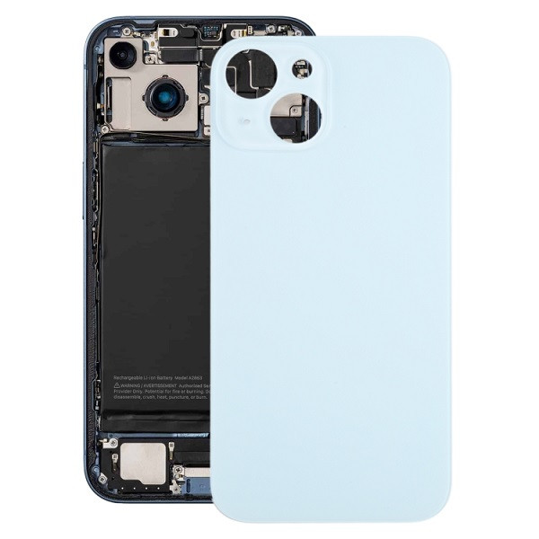 Glass Battery Back Cover for iPhone 15 (Blue)