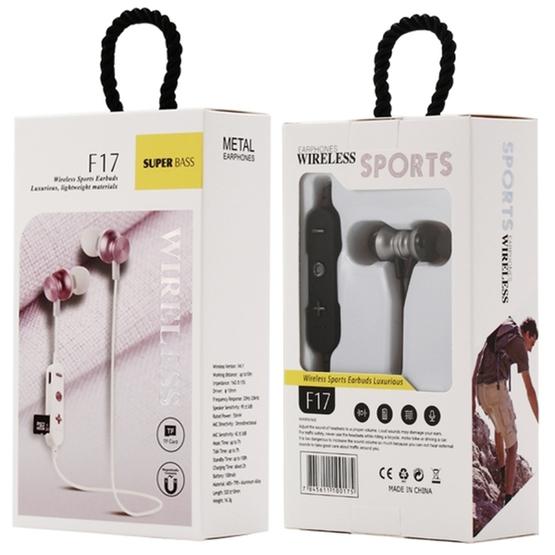 F17 Bluetooth 4.2 Hanging Neck Design Bluetooth Headset (Black)