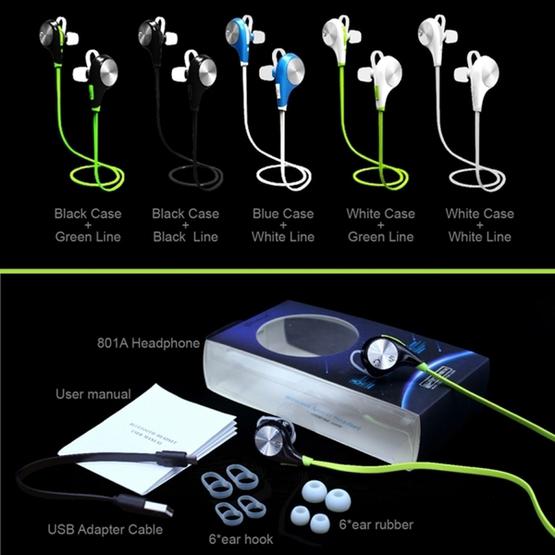 Universe IPX4 Waterproof Sports Wireless Bluetooth V4.1 Earphone Stereo Black+Green